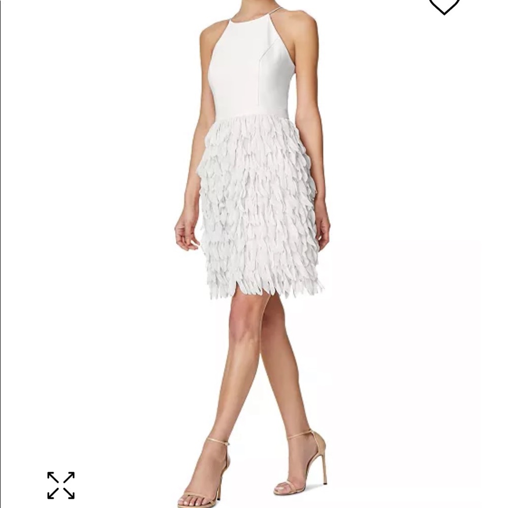 Aidan feather trim dress